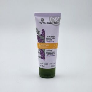 Yves Rocher Nutrition Express Absorption Foot Cream Lavender 2.5 Fl Oz New